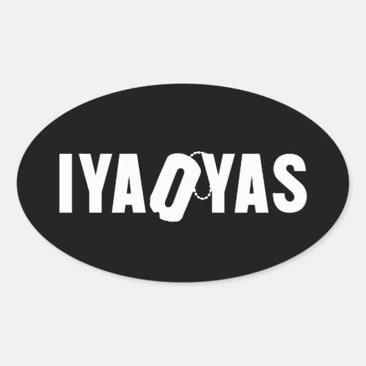 IYAOYAS OVALE STICKER (Voorkant)