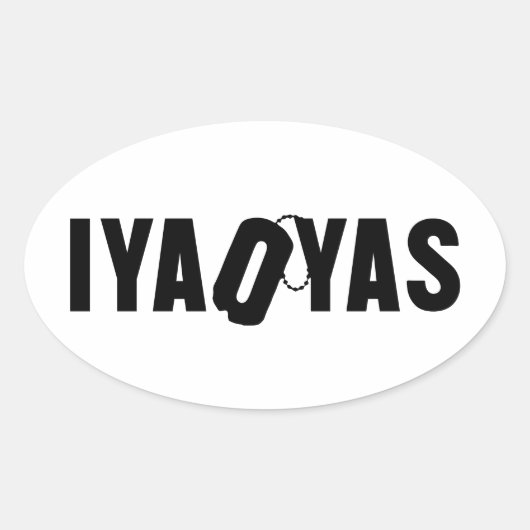 IYAOYAS OVALE STICKER (Voorkant)