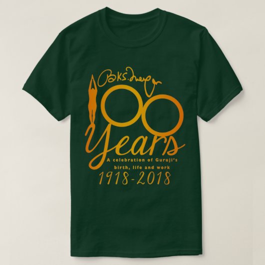 Iyengar Yoga UK Centenary Year charity-ontwerp T-shirt (Design voorkant)