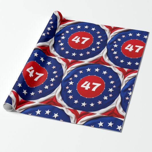 IYKYK Patriotic Wrapping Paper Cadeaupapier (Uitgerold)