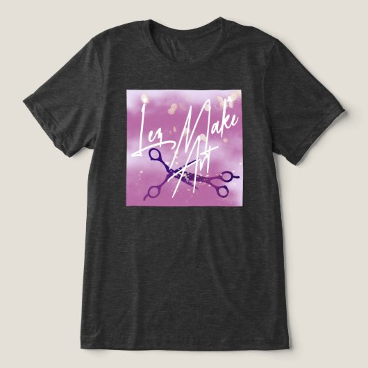 IYKYK Subtle Sapphic, wlw, Lez Make Art Scissors Tri-Blend Shirt (Design voorkant)
