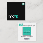 IYKYK VIERKANTE VISITEKAARTJE (Voorkant / Achterkant)