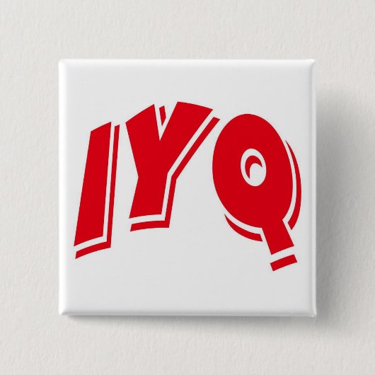 IYQ VIERKANTE BUTTON 5,1 CM (Voorkant)