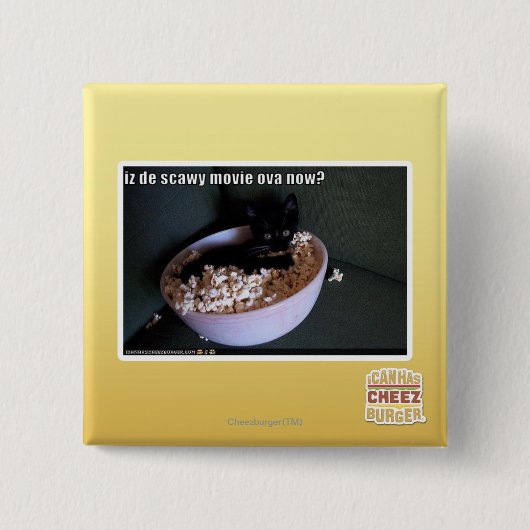 Iz de scawy film eicellen nu? vierkante button 5,1 cm (Voorkant)