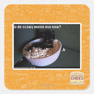 Iz de scawy film eicellen nu? vierkante sticker