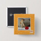 Iz die mah tango oefent vierkante button 5,1 cm (Voorkant /achterkant)