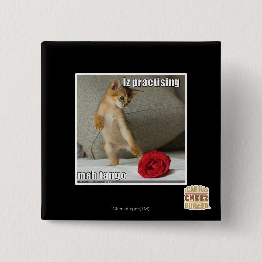 Iz die mah tango oefent vierkante button 5,1 cm (Voorkant)