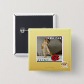 Iz die mah tango oefent vierkante button 5,1 cm (Voorkant /achterkant)