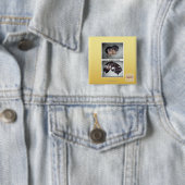 iz hadz de heer . snuggies forebber vierkante button 5,1 cm (In situ)