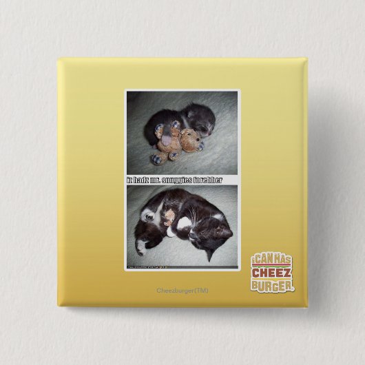 iz hadz de heer . snuggies forebber vierkante button 5,1 cm (Voorkant)