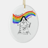 IZ Kamakawiwoole ergens over de regenboog Keramisch Ornament (Rechts)