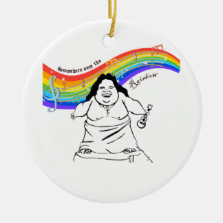 IZ Kamakawiwoole ergens over de regenboog Keramisch Ornament