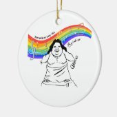 IZ Kamakawiwoole ergens over de regenboog Keramisch Ornament (Links)