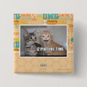 iz piktijd vierkante button 5,1 cm (Voorkant)