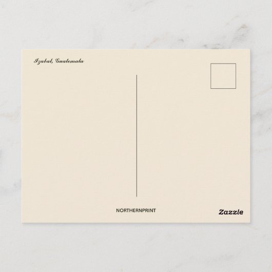 Izabala Guatemala Briefkaart (Achterkant)