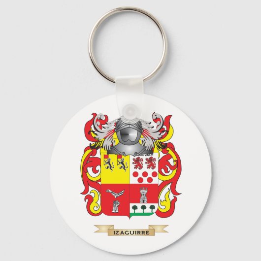 Izaguirre Coat of Arms (familiekust) Sleutelhanger (Voorkant)