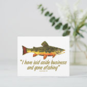 Izak Walton Vist Quote Briefkaart (Staand voorkant)