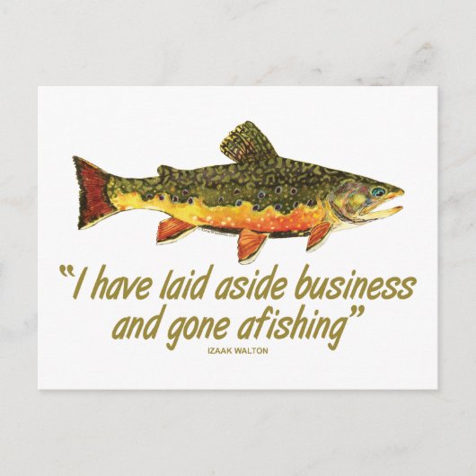 Izak Walton Vist Quote Briefkaart (Voorkant)