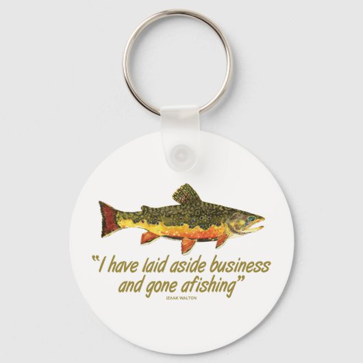 Izak Walton Vist Quote Sleutelhanger (Voorkant)