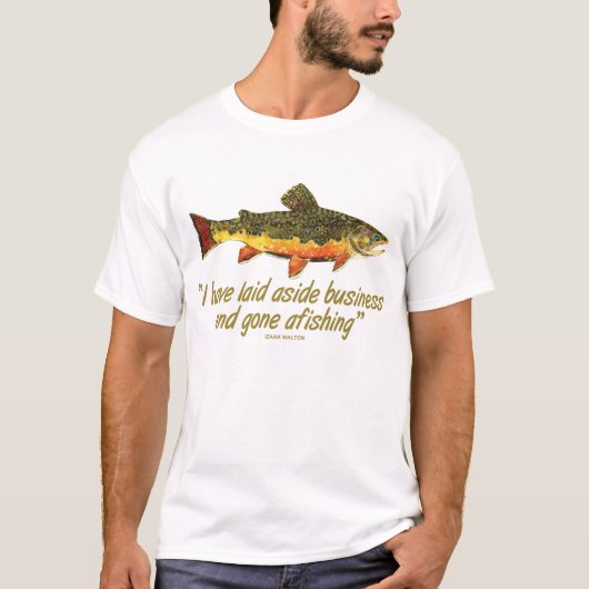 Izak Walton Vist Quote T-shirt (Voorkant)