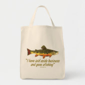 Izak Walton Vist Quote Tote Bag (Voorkant)
