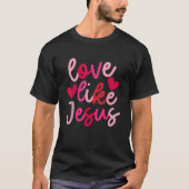 IZI POD Retro Liefde als Jezus Coquette Hart Bow U T-shirt (Voorkant)