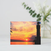 Izmir Clock Tower Sunset Feestdagenkaart (Staand voorkant)