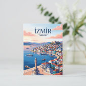 İzmir Silhouet Turkije Briefkaart (Staand voorkant)