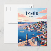İzmir Silhouet Turkije Briefkaart (Voorkant / Achterkant)