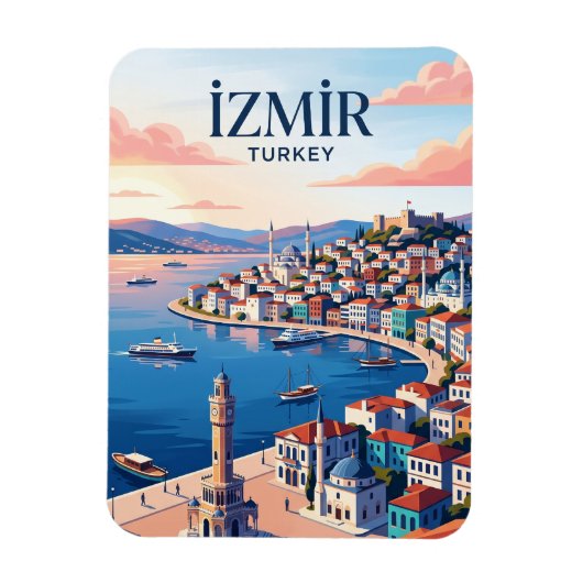 İzmir Silhouet Turkije Magneet (Verticaal)
