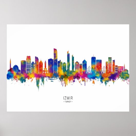Izmir Turkey Skyline Poster (Voorkant)