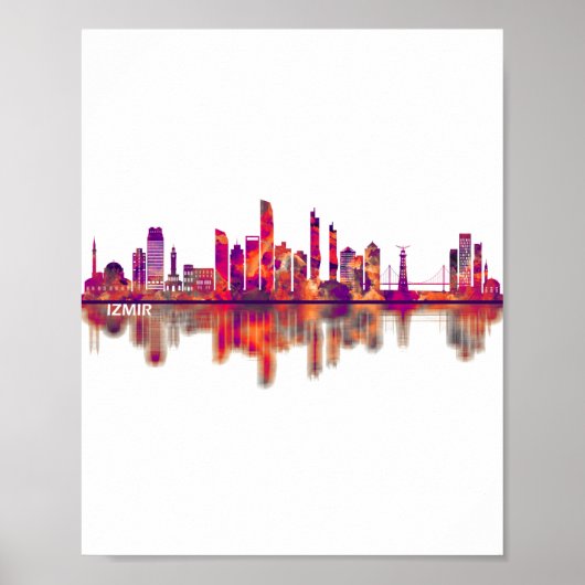 Izmir Turkey Skyline Poster (Voorkant)