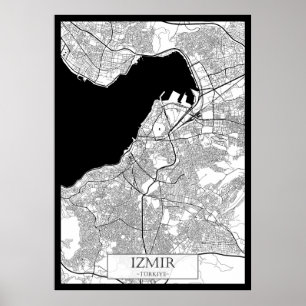 İzmir Turkije Kaart Poster