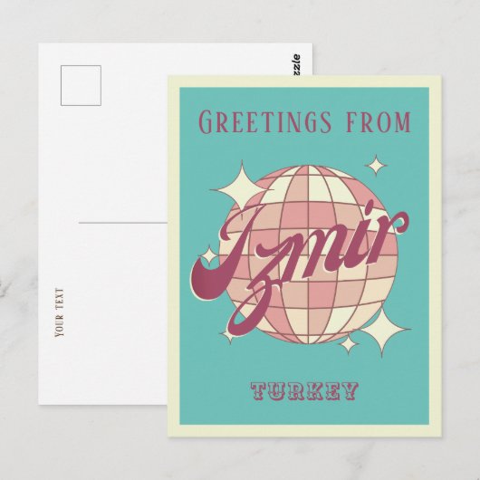 Izmir Turkije Retro  Briefkaart (Voorkant / Achterkant)