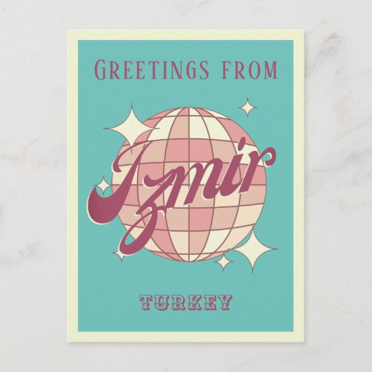 Izmir Turkije Retro Vintage Ansichtkaart Briefkaart (Voorkant)