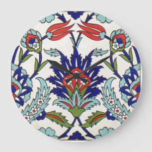 Iznik ceramics Wall Clock Grote Klok