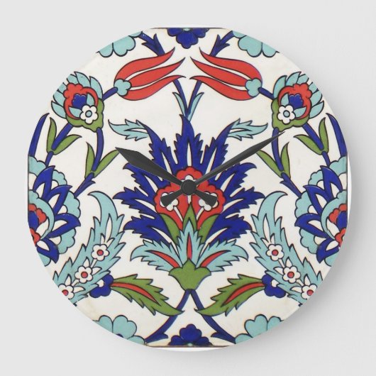 Iznik ceramics Wall Clock Grote Klok (Voorkant)