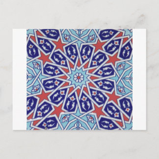 Iznik Floral Etnische Tribale Turks Mosaic Pottery Briefkaart