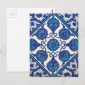 Iznik Floral Etnische Tribale Turks Mosaic Pottery Briefkaart (Voorkant / Achterkant)