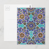 Iznik Floral Etnische Tribale Turks Mosaic Pottery Briefkaart (Voorkant / Achterkant)