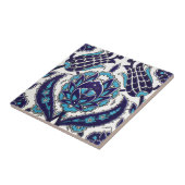 Iznik Floral Etnische Tribale Turks Mosaic Pottery Tegeltje (Zijkant)