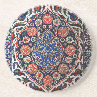 Iznik Floral Etnische Tribale Turks Mosaic Pottery Zandsteen Onderzetter