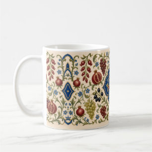 Iznik Granaatappel Medaillon – Blauw & Crème Koffiemok
