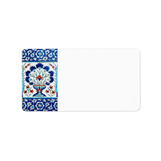 Iznik keramiek etiket (Voorkant)