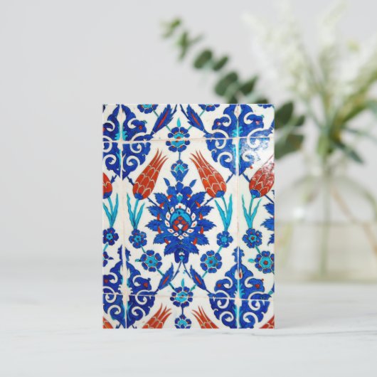 Iznik Oriental Tile Design Briefkaart (Staand voorkant)