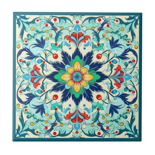 Iznik Ottoman Delight Tegeltje (Voorkant)