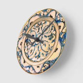 Iznik Pattern Wall Clock Ronde Klok (Hoek)