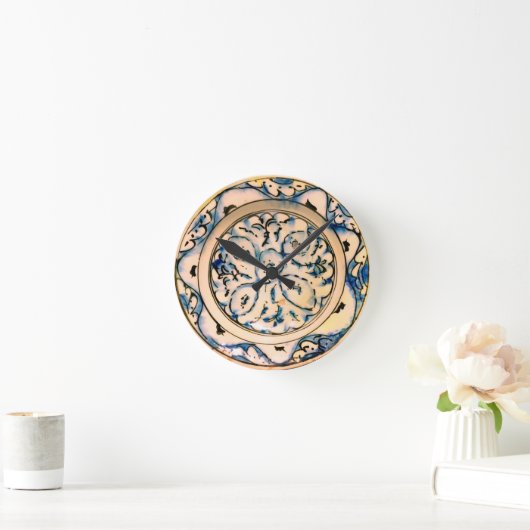Iznik Pattern Wall Clock Ronde Klok (Huis)