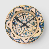 Iznik Pattern Wall Clock Ronde Klok (Voorkant)