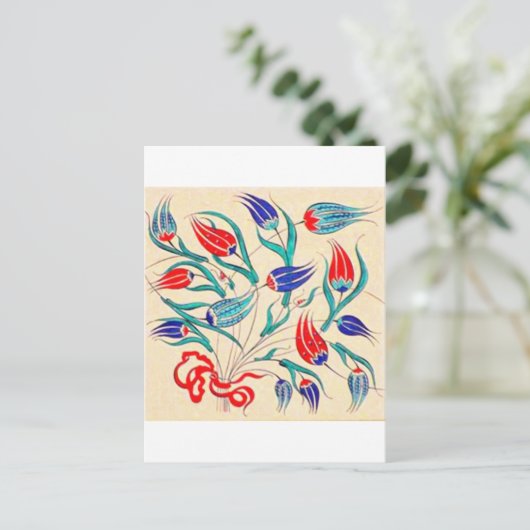 iznik tegel 2 briefkaart (Staand voorkant)